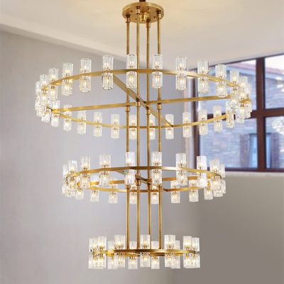 Luz suave llevada de la decoración del hotel del chalet de Crystal Luxury Chandelier American Minimalist