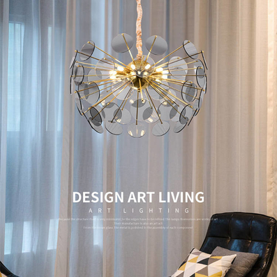Poste decorativo Crystal Chandelier Bedroom Dining Room llevado de lujo de cristal moderno