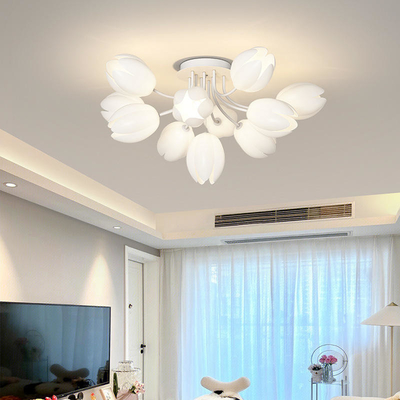 Luz nórdica Hall Main Luxury Lamp del estilo poner crema francés minimalista moderno