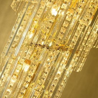Decoración modificada para requisitos particulares grande Crystal Chandelier Dining Gold Stairs moderno de la certificación