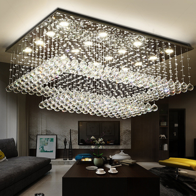 Iluminación pendiente moderna nórdica del oro de la luz de techo de Crystal Ball LED