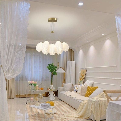 Luz francesa minimalista moderna de Hall Luxury Nordic del estilo de Tulip Living Room Lamp Cream