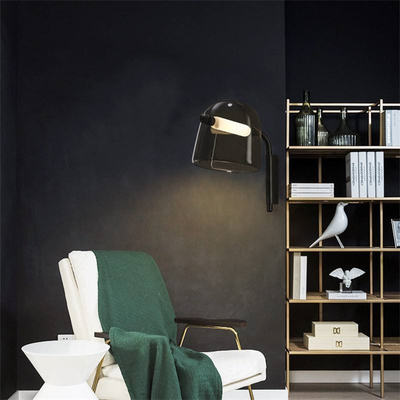 Luces modernas del aplique de pared de cristal de la lámpara del poste simple creativo nórdico del dormitorio