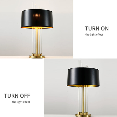 60W modificó el amarillo rojo de Crystal Table Lamp Black Blue para requisitos particulares del dormitorio del LED