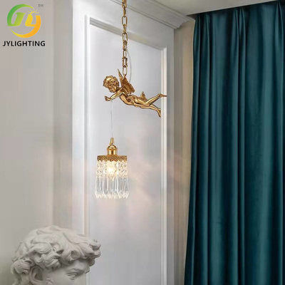 Color de oro de lujo Crystal Pendant Light For Hotel moderno decorativo D28cm interior