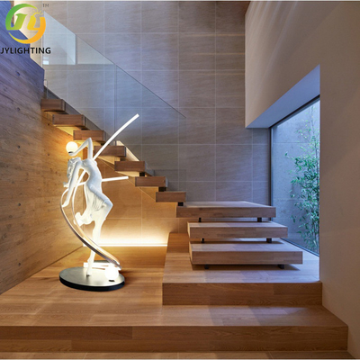 Lámpara de pie blanca decorativa de alta calidad moderna del cuerpo humano de D78*179cm para residencial interior del hotel de la sala de estar