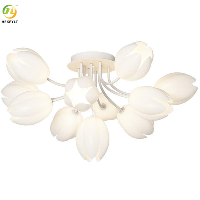 Luz de techo poner crema francesa del tulipán G9 del sentido del diseño para el dormitorio de la sala de estar