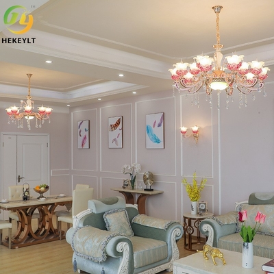 Dormitorio simple Crystal Hall Chandelier de la atmósfera de la lámpara de lujo del hogar LED