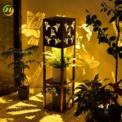 Luz impermeable al aire libre solar del jardín del soporte de flor del chalet del jardín de la luz de la proyección de la mariposa