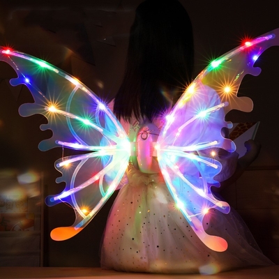 La mariposa de hadas eléctrica se va volando la luz de los regalos del resplandor y del movimiento