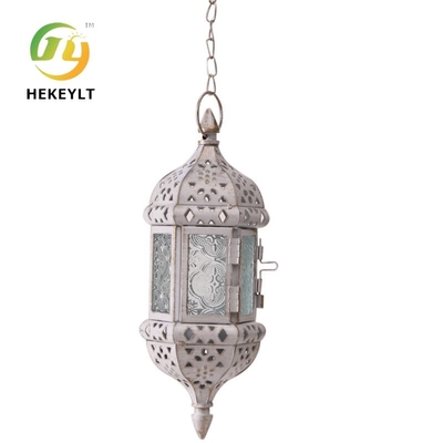 Luz pendiente de Menorah del marroquí de cristal de la ejecución del hierro para casarse el hogar