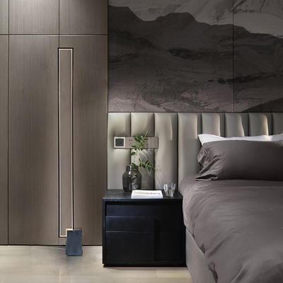 Lámpara de piso de línea creativa nórdica moderna sencilla de sala de estar de dormitorio Lámpara de cama