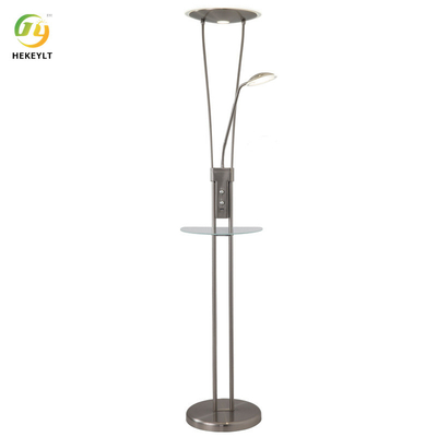 Lámpara LED de metal postmoderno moderno minimalista lujosa ajustable con doble cabeza lámpara de piso de lectura