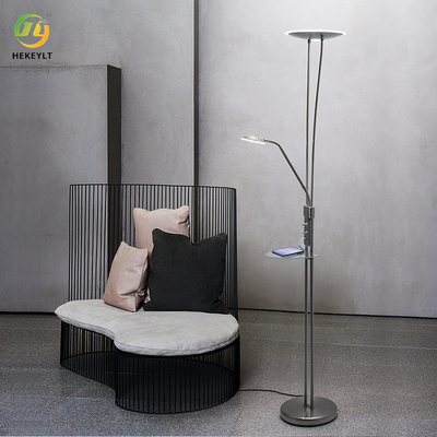Lámpara LED de metal postmoderno moderno minimalista lujosa ajustable con doble cabeza lámpara de piso de lectura