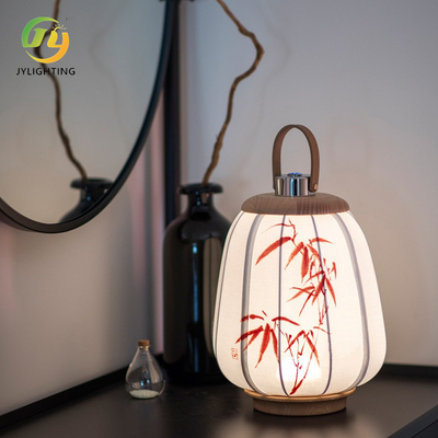 Retro estilo chino Modern Lanterna colgante Toque pintado a mano Luz nocturna variable Lineno de madera