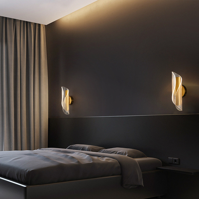 JYLIGHTING Moderno Simple LED Streamer Pared de luz Acrílico Metal Transparente para el pasillo de la habitación
