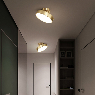 JYLIGHTING Copper Nordic Dormitorio de techo de luz Moderno sencillo LED Corredor de luz