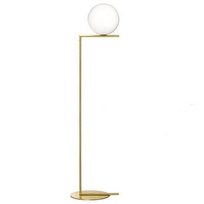 Bulbo de cristal moderno nórdico lámpara de pie del oro de la vertical de 200m m/de 300m m