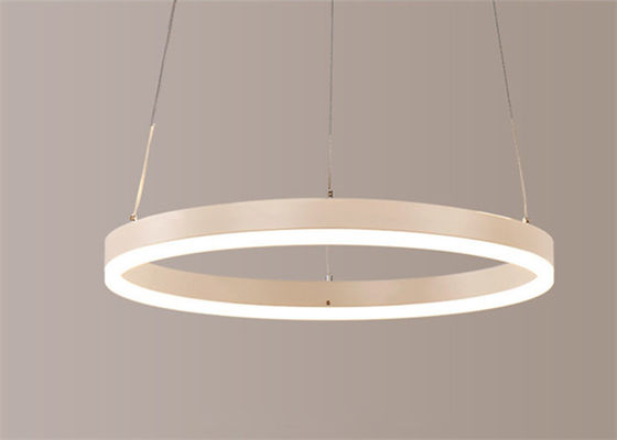 Área de iluminación 25m2 Ring Chandelier circular moderno de aluminio de acrílico