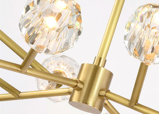Rama de árbol interior de oro G9 de la altura los 53cm Crystal Modern Pendant Light
