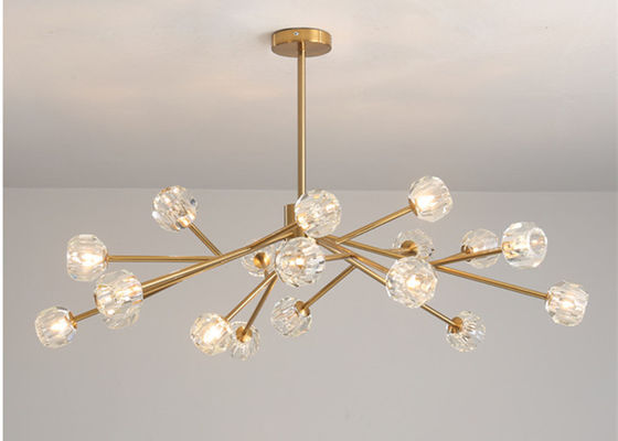 Rama de árbol interior de oro G9 de la altura los 53cm Crystal Modern Pendant Light