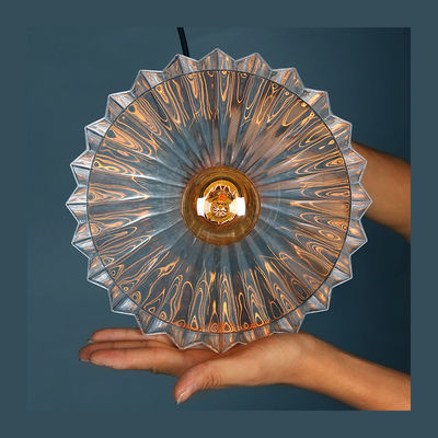 luz pendiente de cristal retra de 240V Lotus Umbrella Dia los 25cm para el restaurante