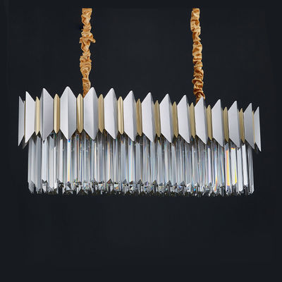 Sitio de lujo de la longitud los 90cm Crystal Pendant Chandelier For Dining
