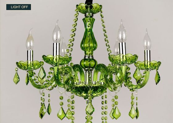 Lámpara suspendida del estilo de la vela de la forma del árbol del color verde 40Watts