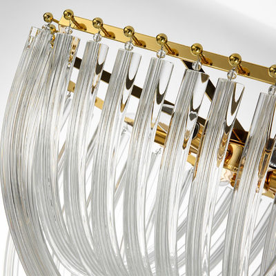 Color oro de la decoración de Crystal Pendant Light Lamps Modern de las lámparas del tubo de cristal