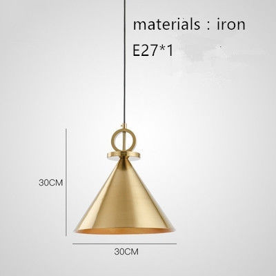 el tenedor ligero pendiente mordern de la lámpara del cobre minimalista de la lámpara es E27