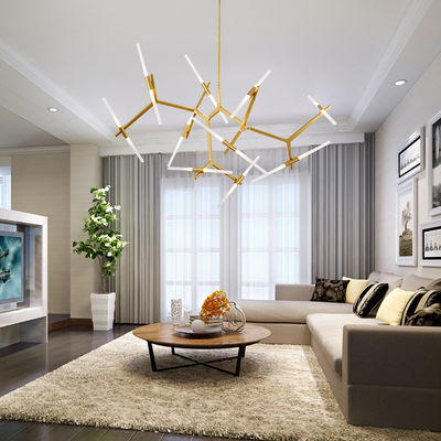 Gire del techo de aluminio 360 la iluminación pendiente G9 del grado para la sala de estar