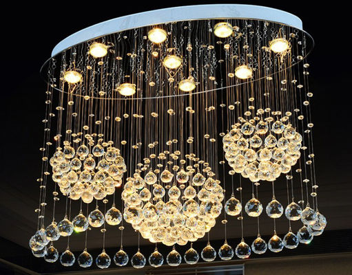 El lujo llevó la decoración moderna de Crystal Pendant Light For Home de la ejecución