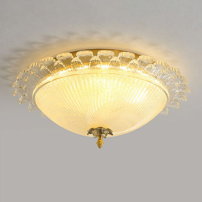 Luz de techo del soporte del oro del dormitorio del hierro de la superficie de cristal del arte + de Art Glass Led