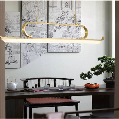 Nuevo tipo chino luz pendiente moderna de cobre del velero del LED del color de cobre +acrylic
