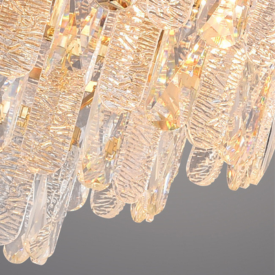 Lustre interior Crystal Pendant Light Dia moderno los 80cm para la sala de estar