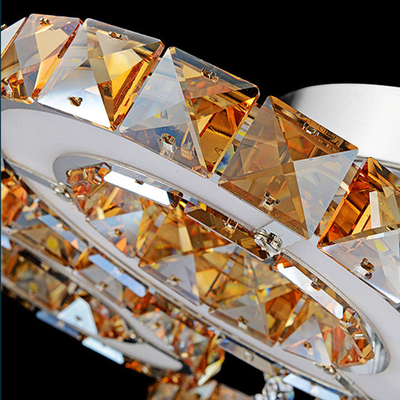Claro moderno Crystal Chandeliers del oro de la luz de techo del hotel LED