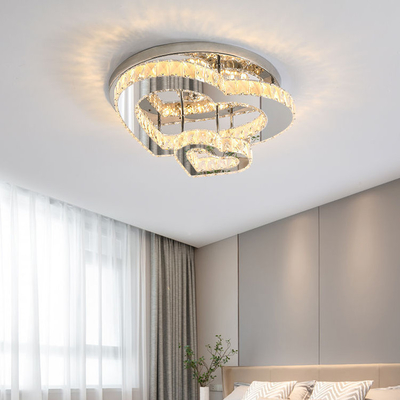 Dormitorio romántico interior Crystal Pendant Light Heart Shape moderno