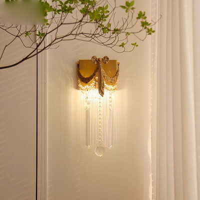 Diseño creativo de lujo Crystal Wall Lamp For Villa interior