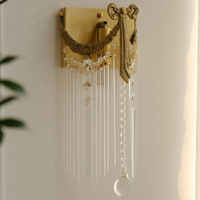 Diseño creativo de lujo Crystal Wall Lamp For Villa interior